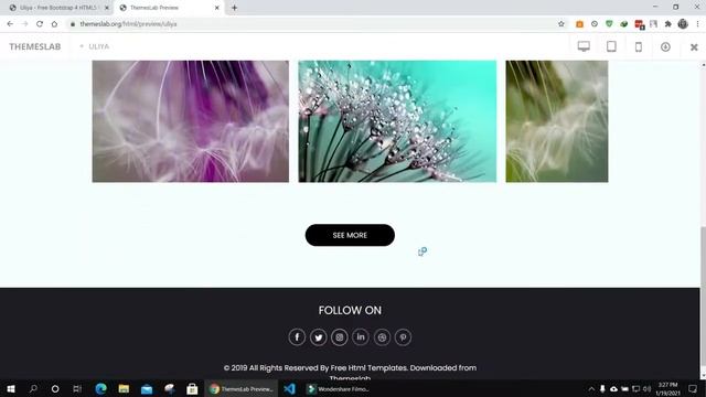 Uliya: Free Bootstrap 4 HTML5 Photography Studio Website Template смотреть онлайн
