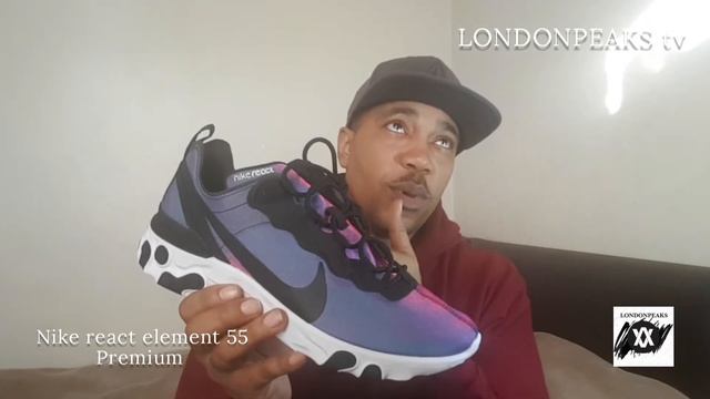 NIKE REACT ELEMENT 55 PREMIUM #londonpeaks смотреть онлайн