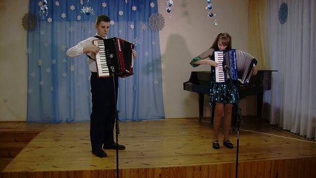 Дуэт аккордеонистов, младшая группа, аккордеон, Ивьевская ДШИ смотреть онлайн