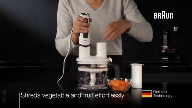 Decorating Braun Multiquick hand blender shreds and cuts various shapes смотреть онлайн