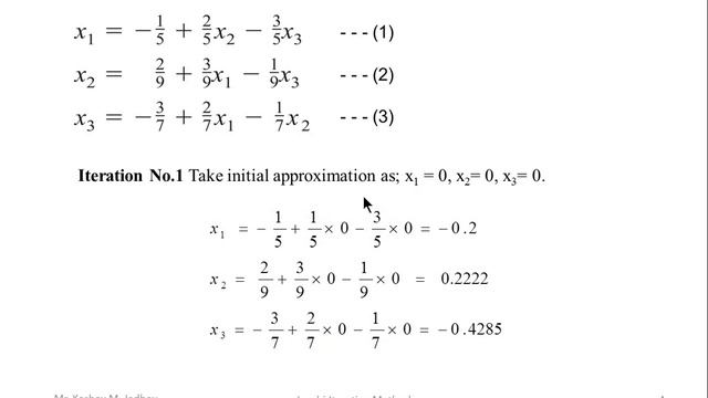 Jacobi Iteration Method to Solve Linear Simultaneous Equations. смотреть онлайн