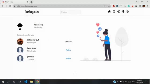 Instagram Clone built using React.js and Firebase смотреть онлайн