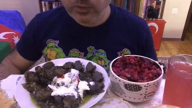 ASMR Azerbaijani Dolma, Russian Vinaigrette And Homemade Compote