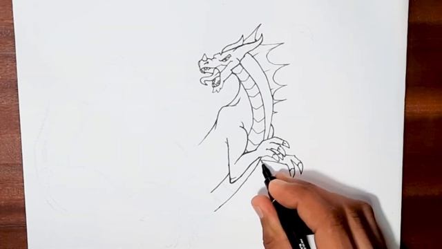 How to Draw a DRAGON | Flying Dragon Drawing lesson _ Very Easy смотреть онлайн