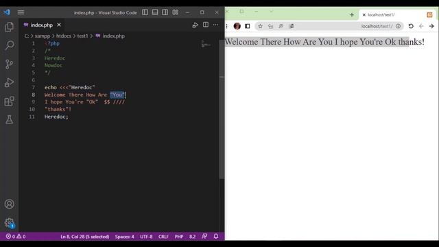 10 | Heredoc And Nowdoc | 2023 | Learn PHP Full Course for Beginners смотреть онлайн