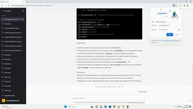 Get grid points of a specific plot in python смотреть онлайн