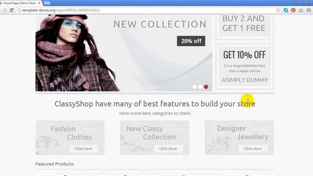 ClassyShop - Wordpress E-Commerce Theme Preview смотреть онлайн