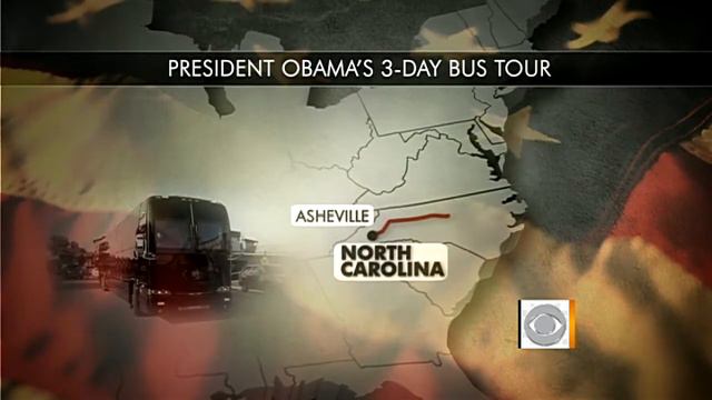 Pres. Obama's bus tour touts jobs bill смотреть онлайн