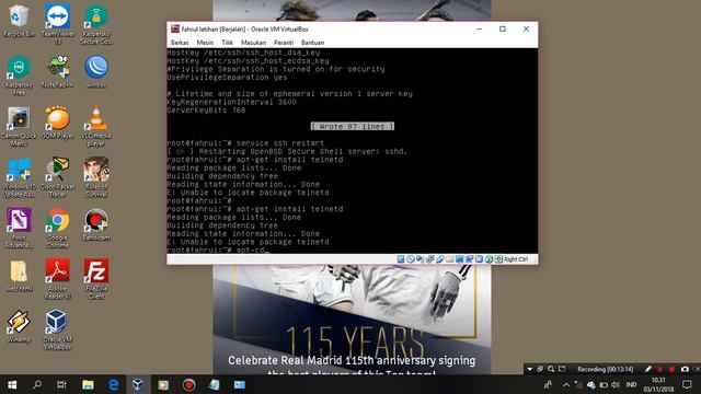 Konfigurasi SSH, Telnet, Web, Database server di Debian 7 смотреть онлайн