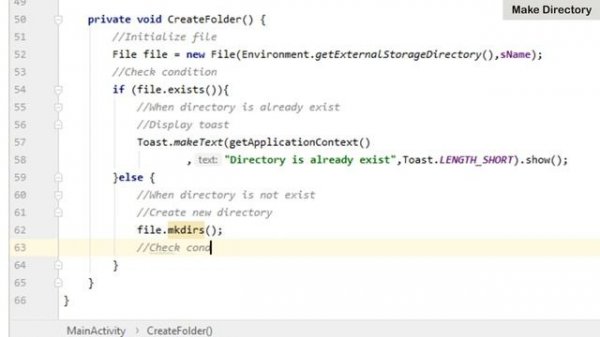 How to Make Directory in External Storage in Android Studio | MakeDirectory | Android Coding