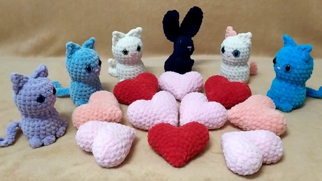 Плюшевое сердце крючком! Схема в описании смотреть онлайн
