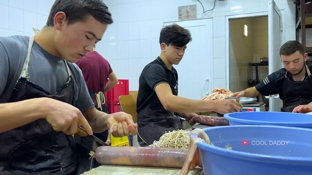 KAZI -  HORSE Meat SAUSAGE. 450 - 500 Prepared A Day At HOME. Very POWERFUL Meat