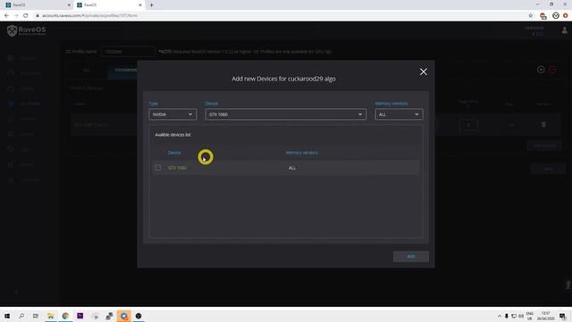 RaveOS Overclocking Profiles, AMD RX 5700, Huge 1.0.22 Update