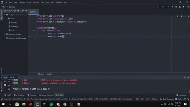 Kivy Python how to make your first program смотреть онлайн