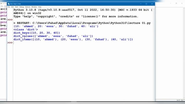 Dictionary in python | Methods of Dictionary | how to remove Dictionary items in Python Urdu/Hindi смотреть онлайн