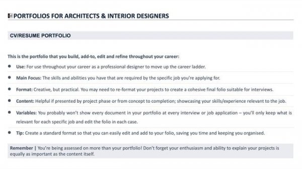 Interior Design Portfolio Examples (Including Architecture)