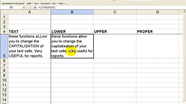 UPPER, lower and Proper casing in Excel 2003 (similar to MS Word)- neaten your text смотреть онлайн