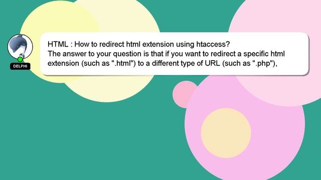 HTML : How to redirect html extension using htaccess? смотреть онлайн