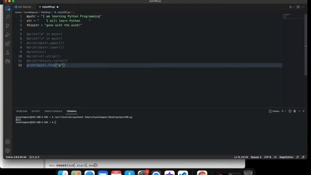 String Methods:Functions in Python-English смотреть онлайн