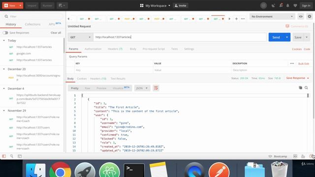 1. Developing with Strapi - using Postman смотреть онлайн