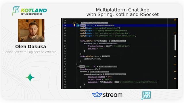 Multiplatform Chat App with Spring, Kotlin and RSocket by Oleh Dokuka & Anton Arhipov | KotLand смотреть онлайн