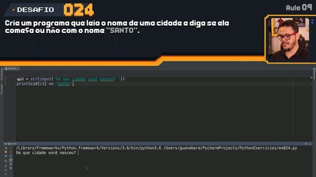 Exercício Python #024 - Verificando as primeiras letras de um texto смотреть онлайн