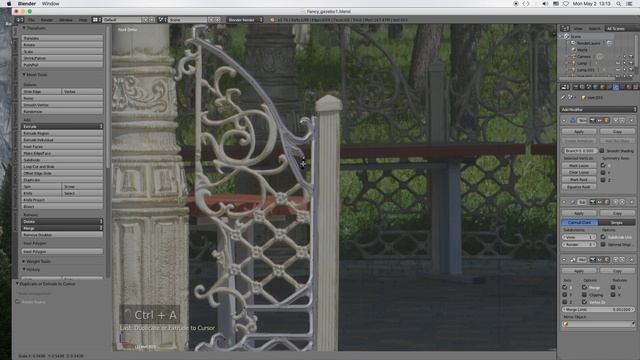 Gazebo Fancy Grid Blender 3d modeling смотреть онлайн