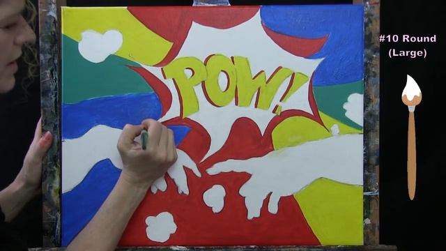 Learn How to Paint POP HANDS OF CREATION with Acrylic - Paint & Sip at Home - Step by Step Tutorial смотреть онлайн