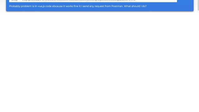 Vue passing data to POST method смотреть онлайн