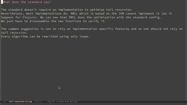 Tail Recursion With Common Lisp, Do or Don't смотреть онлайн
