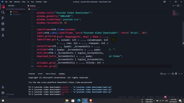 GUI Youtube Video Downloader in python смотреть онлайн