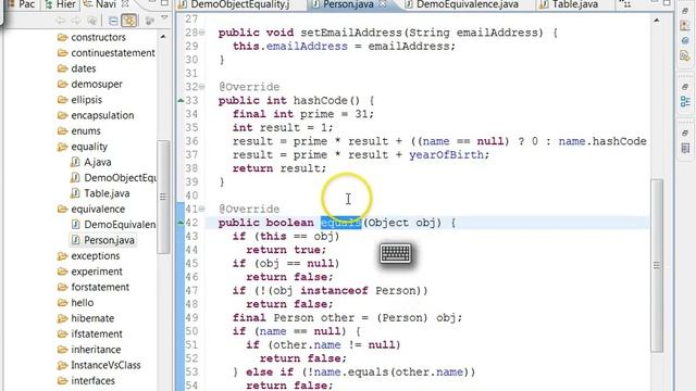 Java Object Equivalence смотреть онлайн
