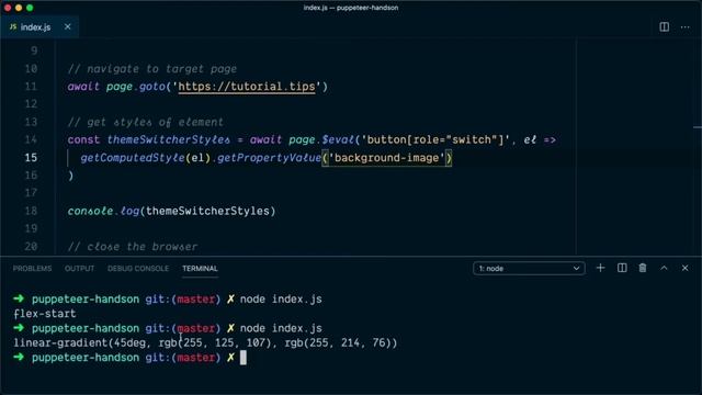 Puppeteer get all css styles applied to element using getComputedStyles method смотреть онлайн