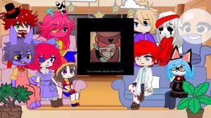 реакция цифрового цирка на психоняшек, и психоняшки тоже реагируют на себя😘🎪🎭🥰🥰