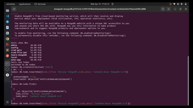 Perintah dasar CLI MongoDB 6.0 смотреть онлайн