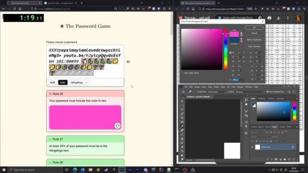 The Password Game Speedrun in 2:32
