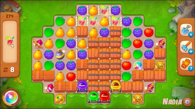 Gardenscapes Level 274. No Boosters Used