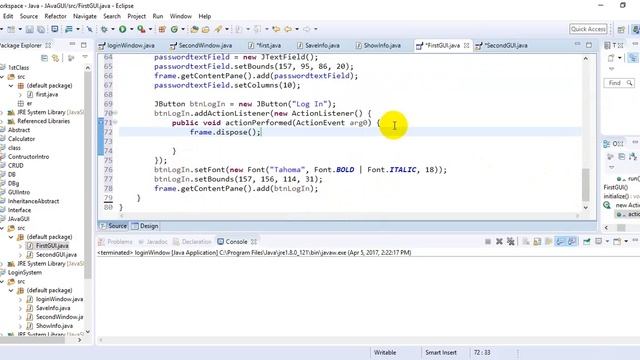 Java log in window (Java GUI Working with Different Window) in Bangla смотреть онлайн