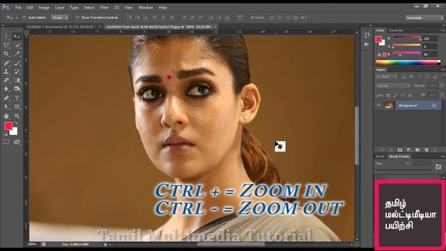 Zoom In & Zoom Out - Photoshop Basic Tamil Tutorial | எளிய தமிழில். смотреть онлайн