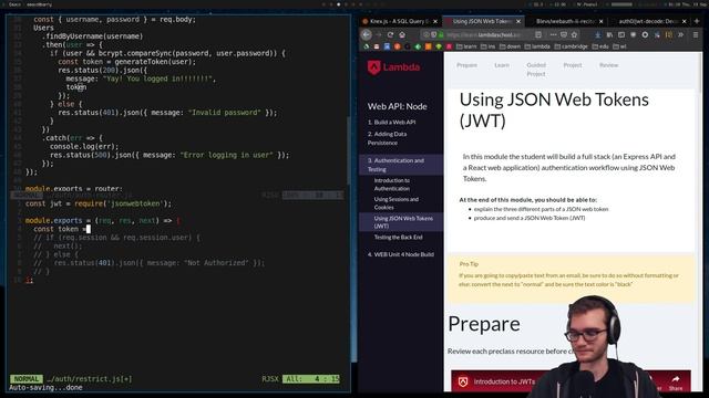 WebAuth III - JSON Web Tokens смотреть онлайн
