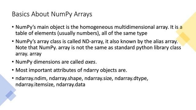 NumPy introduction ( what's NumPy?, why NumPy ? and Interest facts about NumPy) смотреть онлайн