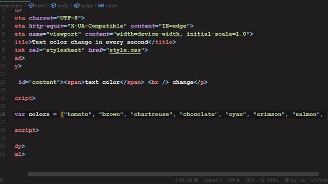 Text Color Change Every Second using HTML CSS & JavaScript смотреть онлайн