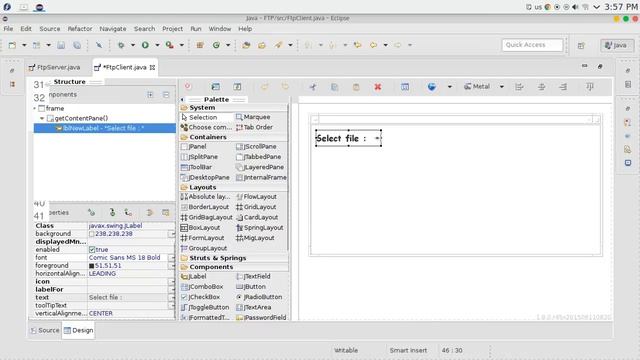 86 JAVA Swing GUI FTP server client смотреть онлайн