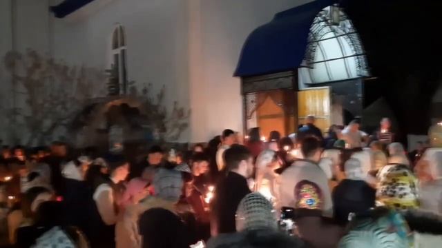 Пасхальное богослужение в Церкви Успения Пресвятой Богородицы в селе Гайдар ! смотреть онлайн