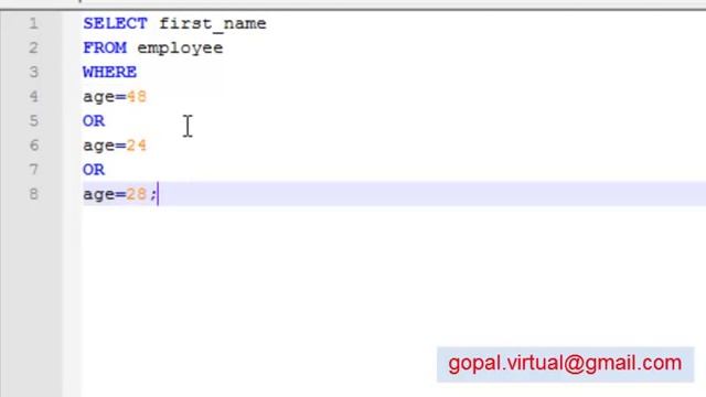 Relational Database Management System Tutorial - 7.Conditional Selection extension смотреть онлайн