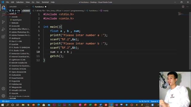 45.Function return Value ,Function non return Value of C programming language | Smey Khmer computer смотреть онлайн