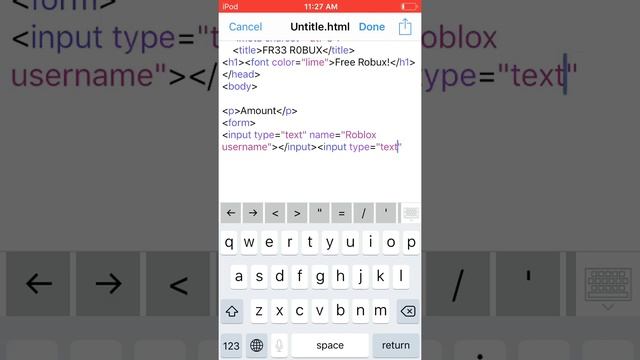 Making A Free Robux Rickroll With Html