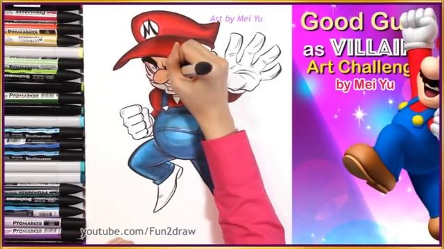 TOP ART VIDEO: Draw GOOD GUYS as Villains! | Amazing Art Challenge | Mei Yu Reimagine Challenge смотреть онлайн