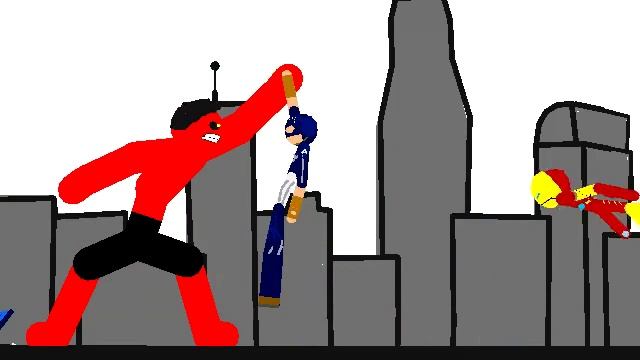 Stick Nodes Avengers ep1 cap and iron man (red hulk is not playing) смотреть онлайн