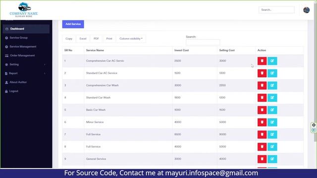 Car service center management system | Car wash management system php | PHP Source Code смотреть онлайн